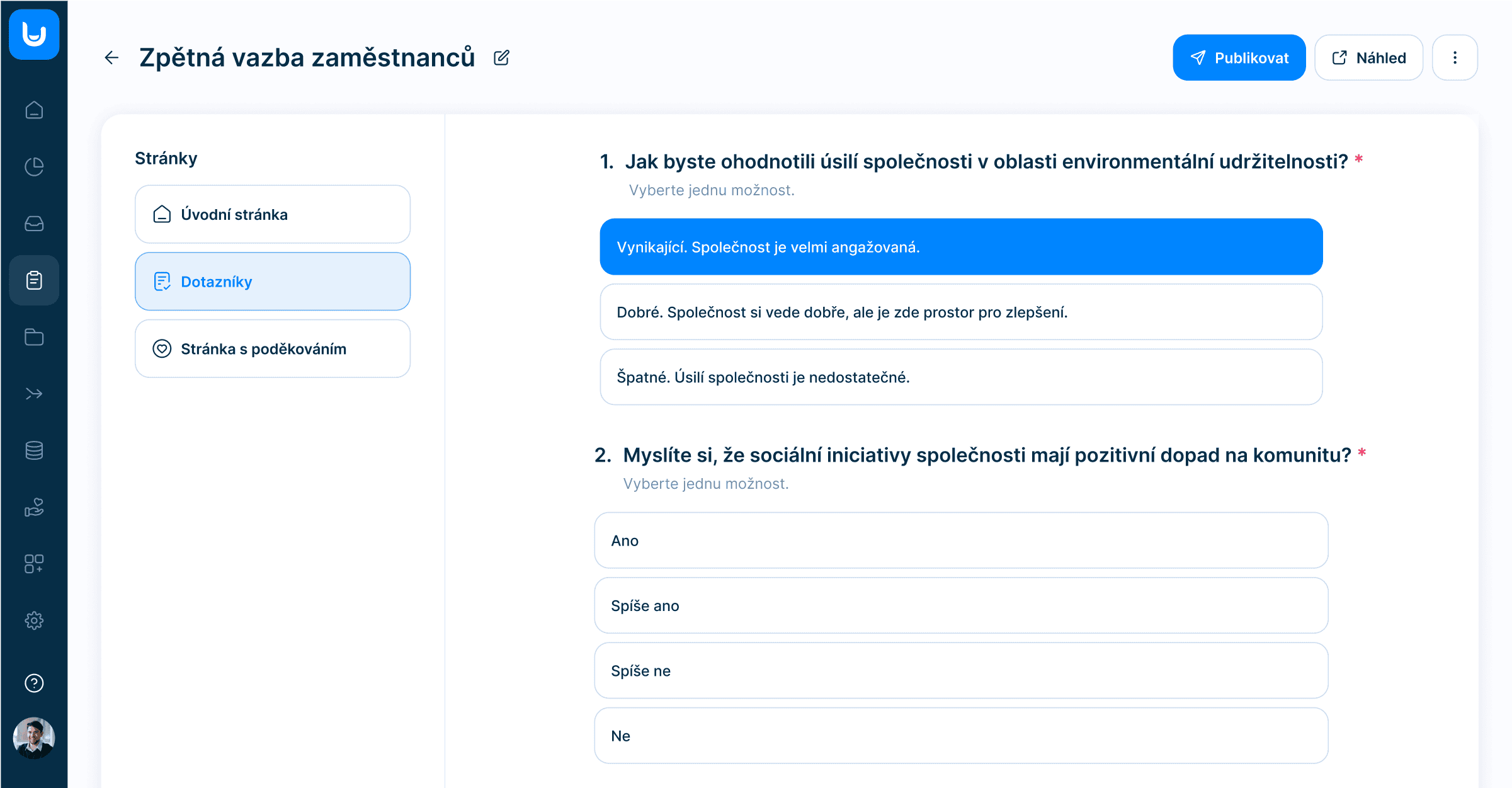 FaceUp Whistleblowing - Dotazníky