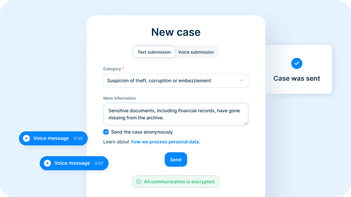 FaceUp Whistleblowing System