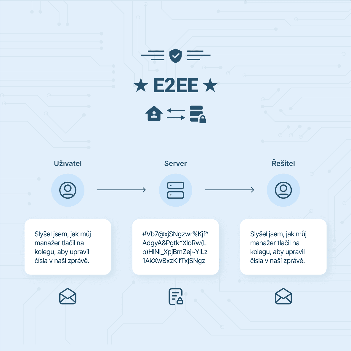 FaceUp Whistleblowing - Bezpečnost - E2EE šifrování