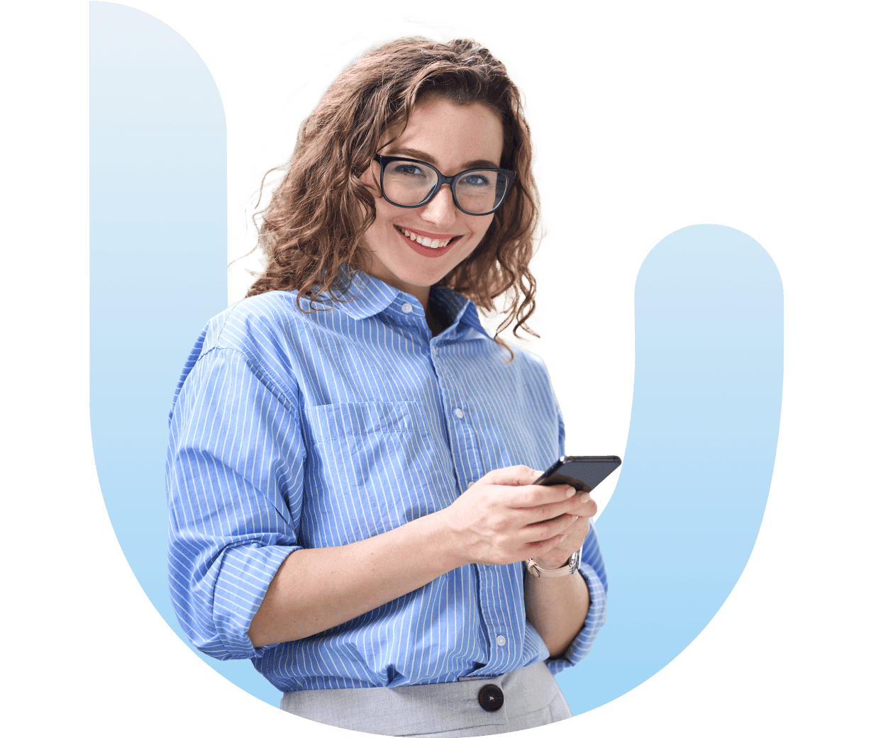 Woman and FaceUp Whistleblowing App